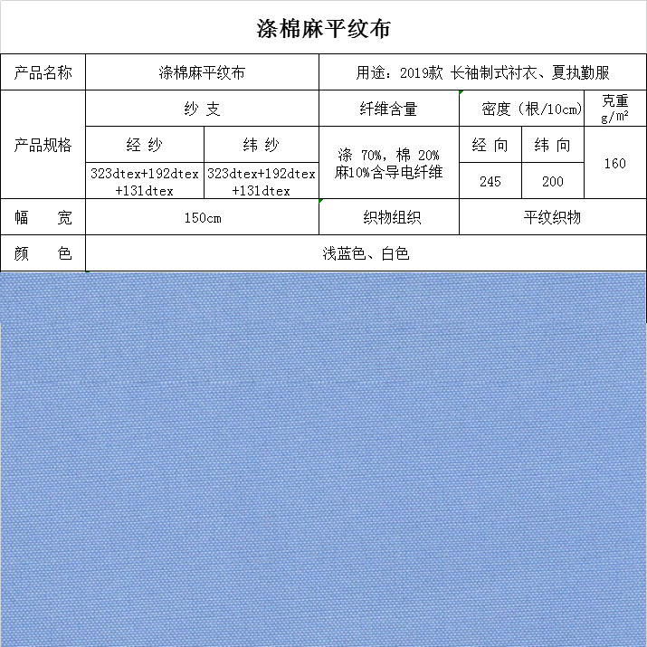 涤棉麻平布