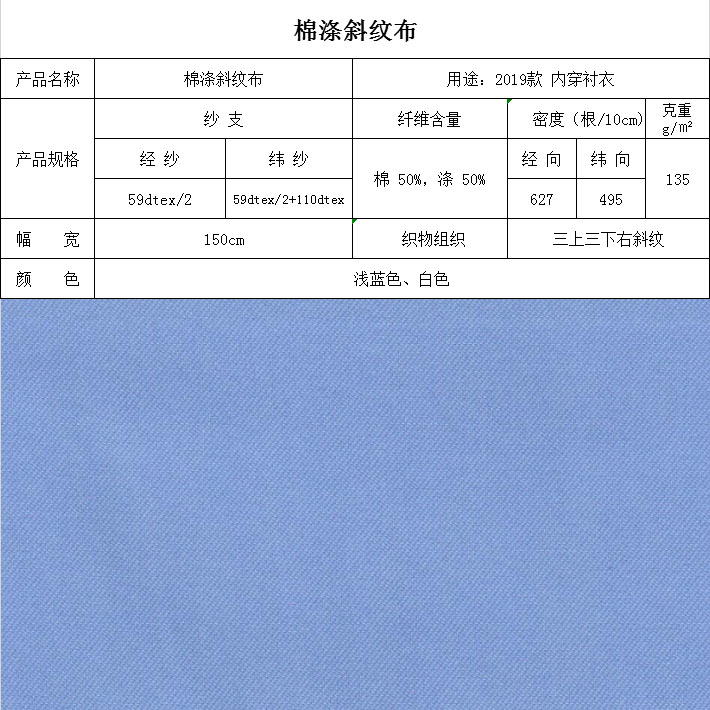棉涤斜纹布